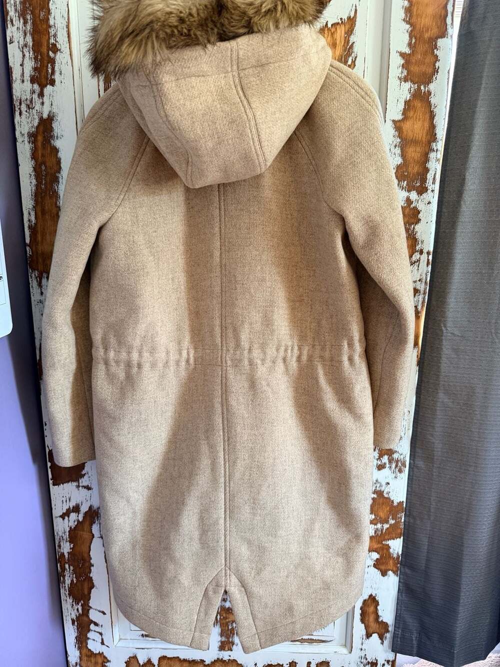 Madewell Scandinavian Parisian Clean Girl Wool Blend Hooded Parka Coat - Picture 2 of 6